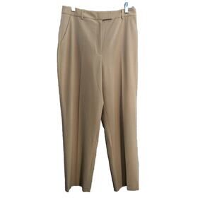 Apostrophe Women’s Dress Pants Size 12 Tan Pockets High Rise Slacks Career